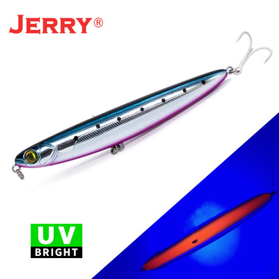 „Jerry Surface“ pieštukas, plaukiojantis masalas, 110 mm/4,5 colio „Topwater Stickbait“ barškantis uolienų spiningas žvejybos kietas masalas, skirtas ešerių žvejybai
