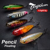 Tingchuan 2023 Naujas 4,5 g / 55 mm 6,5 g / 60 mm plūduriuojantis pieštukas vandens paviršiui žvejybos masalas Dirbtinis šamo masalas, skirtas žvejybai