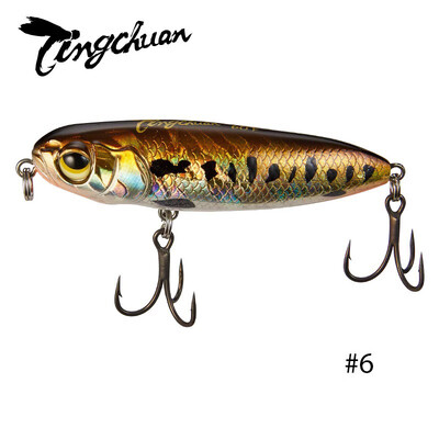 Tingchuan 2023 Naujas 4,5 g / 55 mm 6,5 g / 60 mm plūduriuojantis pieštukas vandens paviršiui žvejybos masalas Dirbtinis šamo masalas, skirtas žvejybai