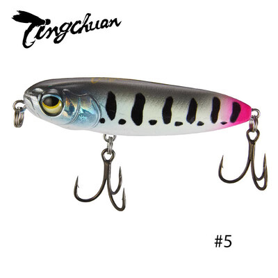 Tingchuan 2023 Naujas 4,5 g / 55 mm 6,5 g / 60 mm plūduriuojantis pieštukas vandens paviršiui žvejybos masalas Dirbtinis šamo masalas, skirtas žvejybai