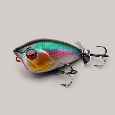 Lureholic 5cm 9g Triukšmingas sraigtas Pop Prop Kietas masalas paviršinis Topwater Popper žvejybos masalai Gėlavandeniai upėtakių ešerių dirbtiniai masalai