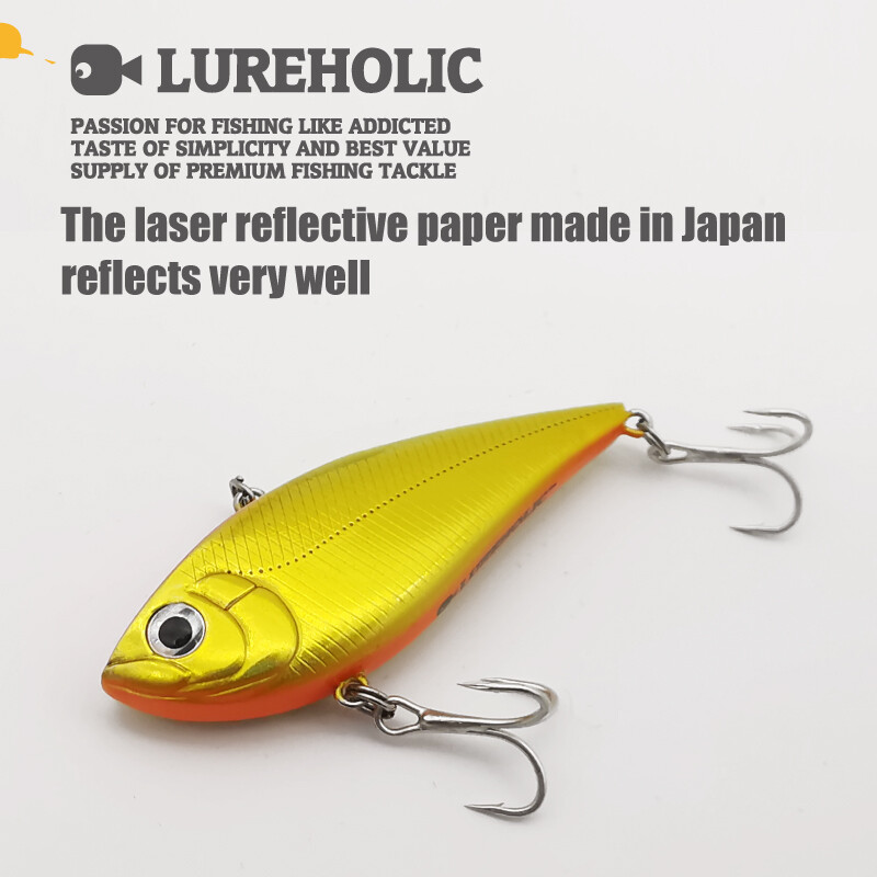 Lureholic 70S skęstantis žūklės masalas be lūpų, kietas dirbtinis VIB vibracinis masalas viso gylio žieminės poledinės žūklės reikmenys