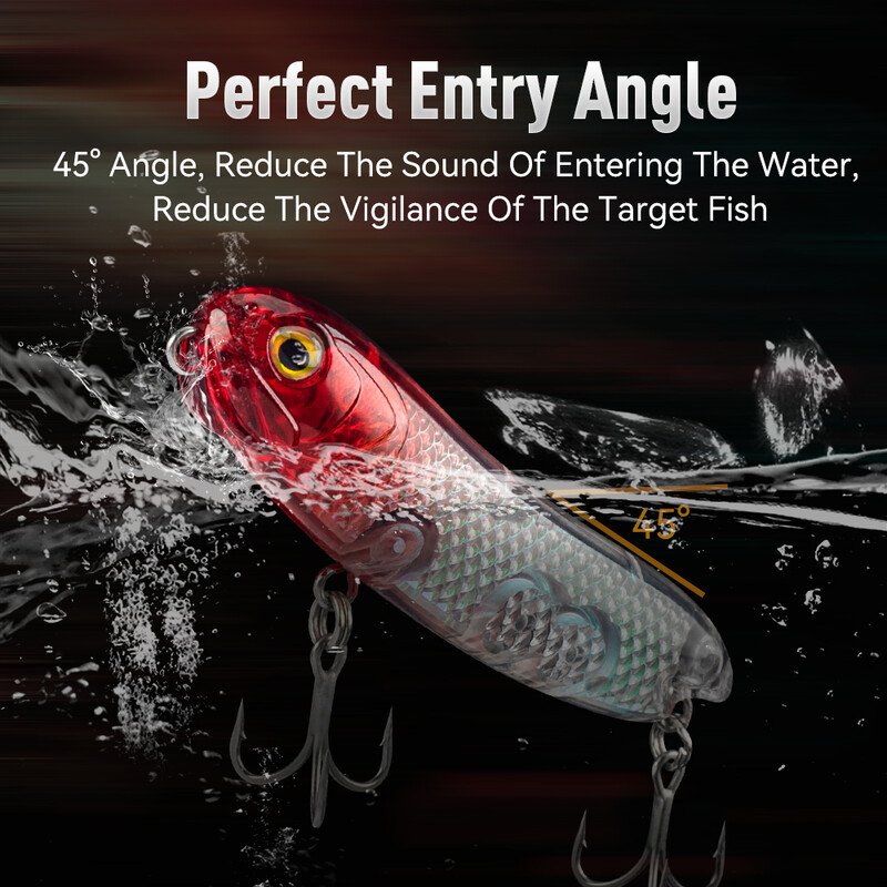 Kingdom Z-Dog 3D hologramma Topwater Makšķerēšanas māneklis 4,5 g 7,5 g 11,5 g 19 g Mākslīgi peldoši cieti ēsmas zīmulis Minnow virsmas mānekļi