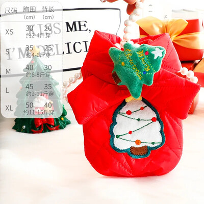 Kutyaruha Őszi/téli vastag macska hercegnő karácsonyi sál pamut kabát kis kutya maci házi kedvenc