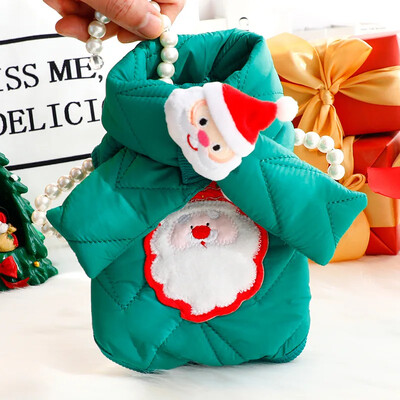 Kutyaruha Őszi/téli vastag macska hercegnő karácsonyi sál pamut kabát kis kutya maci házi kedvenc