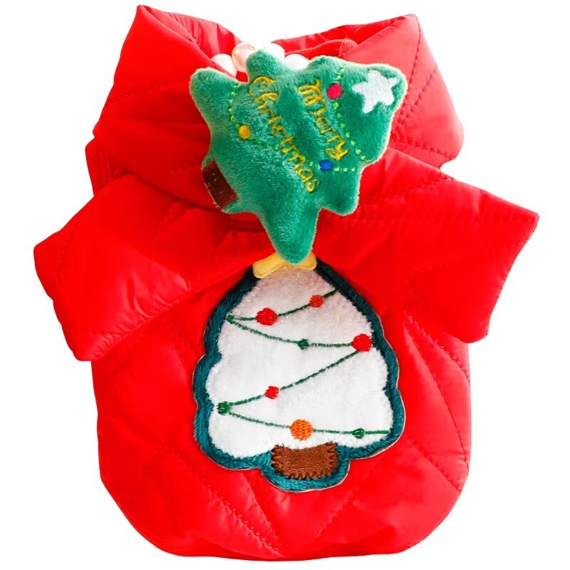 Kutyaruha Őszi/téli vastag macska hercegnő karácsonyi sál pamut kabát kis kutya maci házi kedvenc