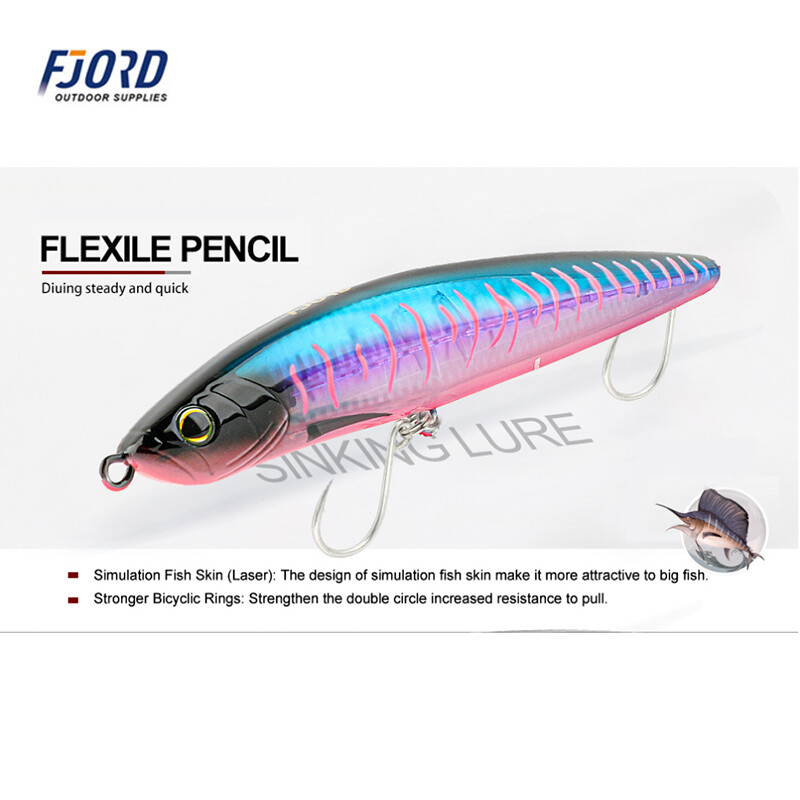 FJORD 200mm 64g Trolling plutitor Creion mare Articole tare de pescuit Momeală cu apă sărată de mare Momeală artificială pentru pescuit și recreere