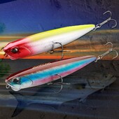 Plaukiojantis pieštuko masalas 10 mm 14 g vedžiojamas vobleris upėtakių ešerių lydekoms žvejoti ant vandens paviršiaus