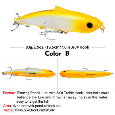 PROBEROS 1gab Makšķerēšanas ēsma Luya simulācijas cietā ēsma Putu zīmuļa pludiņa ēsma var noķert basa ezera jūras zvejas rīkus