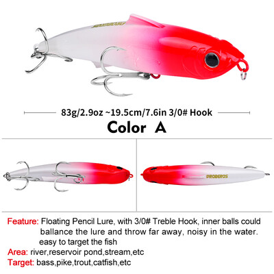 PROBEROS 1gab Makšķerēšanas ēsma Luya simulācijas cietā ēsma Putu zīmuļa pludiņa ēsma var noķert basa ezera jūras zvejas rīkus