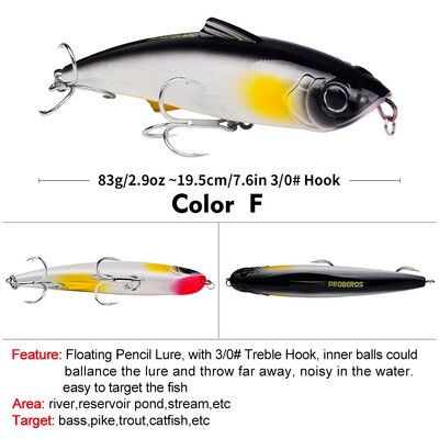 PROBEROS 1gab Makšķerēšanas ēsma Luya simulācijas cietā ēsma Putu zīmuļa pludiņa ēsma var noķert basa ezera jūras zvejas rīkus