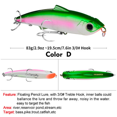 PROBEROS 1gab Makšķerēšanas ēsma Luya simulācijas cietā ēsma Putu zīmuļa pludiņa ēsma var noķert basa ezera jūras zvejas rīkus