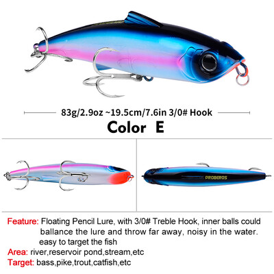 PROBEROS 1gab Makšķerēšanas ēsma Luya simulācijas cietā ēsma Putu zīmuļa pludiņa ēsma var noķert basa ezera jūras zvejas rīkus
