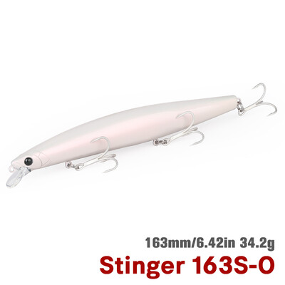 TSURINOYA 163S Itin ilgas liejimas skęstantis Minnow jūros žvejybos masalas STINGER 163 mm 34,2 g ešerių tunų sūraus vandens dideli kieti masalai