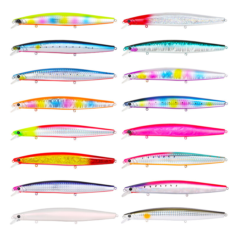TSURINOYA 163S Itin ilgas liejimas skęstantis Minnow jūros žvejybos masalas STINGER 163 mm 34,2 g ešerių tunų sūraus vandens dideli kieti masalai