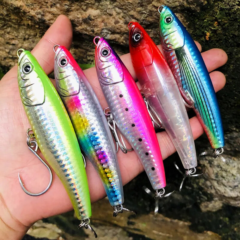 GREENSPIDER GT Žvejybos sūraus vandens lazda, dirbtinis masalas jūrinei žvejybai Stickbait pieštuko masalas, nuskendęs 110 mm 50 g