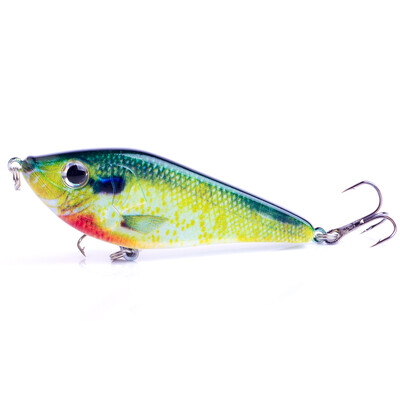 CCLTBA Sklandytuvas Jerkbait 7cm/7,5cm Kietieji masalai Žvejybos masalai Plastikiniai dirbtiniai vobleriai Barškučiai masalai Lydekos ešeriai Žūklės trūkčiojimo reikmenys