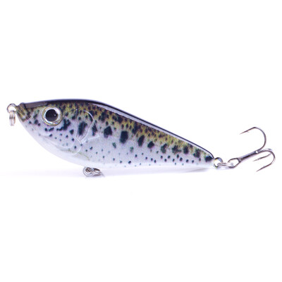 CCLTBA Sklandytuvas Jerkbait 7cm/7,5cm Kietieji masalai Žvejybos masalai Plastikiniai dirbtiniai vobleriai Barškučiai masalai Lydekos ešeriai Žūklės trūkčiojimo reikmenys