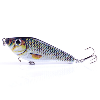 CCLTBA Sklandytuvas Jerkbait 7cm/7,5cm Kietieji masalai Žvejybos masalai Plastikiniai dirbtiniai vobleriai Barškučiai masalai Lydekos ešeriai Žūklės trūkčiojimo reikmenys