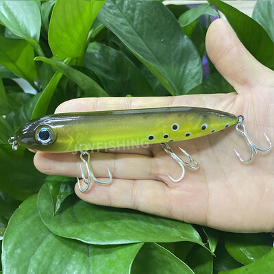 1 db 126 mm-es 25 g-os ceruzacsali nagy ponty horgászcsali felső vízi séta kutyás fecsegő fenevad Pesca Isca mesterséges kísértet kemény csali 9018