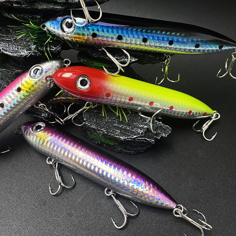 1 db 126 mm-es 25 g-os ceruzacsali nagy ponty horgászcsali felső vízi séta kutyás fecsegő fenevad Pesca Isca mesterséges kísértet kemény csali 9018