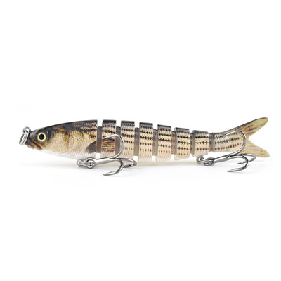 1 vnt 8 sekcijų Mini Multi Joint Mimow skęstantis rankomis raižytas ABS kietas masalas Gėlavandenis masalas Jūros žvejybos masalas Kalmarų masalas