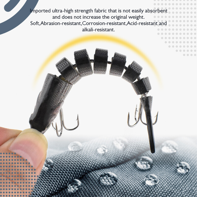 1 vnt 8 sekcijų Mini Multi Joint Mimow skęstantis rankomis raižytas ABS kietas masalas Gėlavandenis masalas Jūros žvejybos masalas Kalmarų masalas