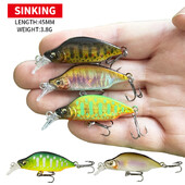 1vnt Skęstantis Minnow 45mm 3,8g Japan Design Stream žvejybos masalas Jerkbait Vobleriai Upėtakių ešerių ešerių reikmenys Isca Artificial 9137