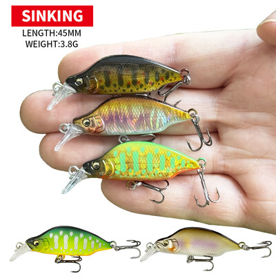 1 tk uppuv Minnow 45 mm 3,8 g Jaapani disainiga kalapüügi lant Jerkbait voblerid forell ahven bass Isca kunstlik 9137