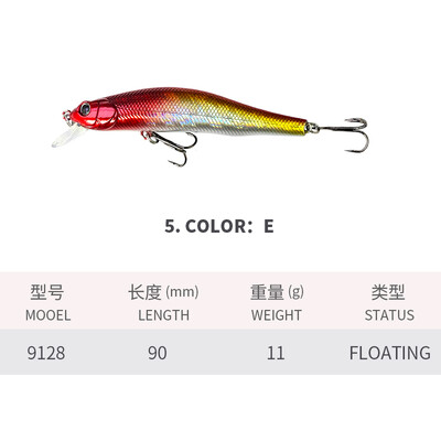1 vnt 90 mm 11 g plūduriuojantis Minnow ežero žvejybos masalas Isca Pesca dirbtinis upėtakių karpių žvejybos Minnow vobleris dirbtinis masalas 9128
