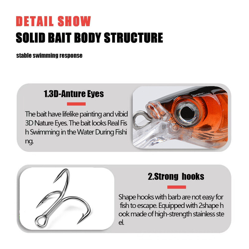 90 mm 9,5 g plūduriuojantis Minnow žvejybos masalas Pesca vobleris Saltwater Trout Bass Dirbtinis masalas Didmeninė prekyba barškučiais maudymosi priedai