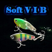 Minkštos žvejybos besisukančios masalo programinė įranga VIB silikoniniai masalai 13g 18g Jig Vibrate Tackle Skęstantys Crankbaits Spinner Bass Lydekos ešeriai 1vnt.