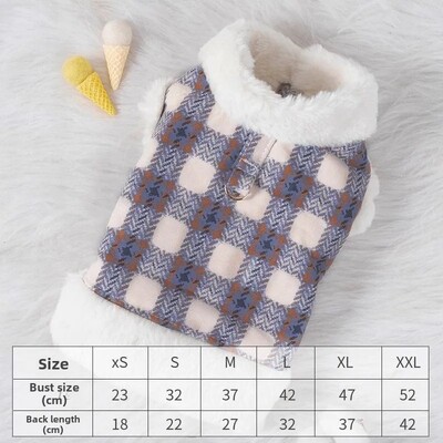 Rudens/ziemas silta suņa veste ar vilnas oderi Teddy Bear Mazas šķirnes kaķu mājdzīvnieku apģērbu vairumtirdzniecība Valkājams suņa mēteļa jaka