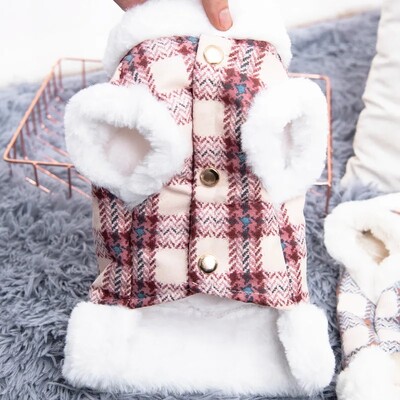 Rudens/ziemas silta suņa veste ar vilnas oderi Teddy Bear Mazas šķirnes kaķu mājdzīvnieku apģērbu vairumtirdzniecība Valkājams suņa mēteļa jaka