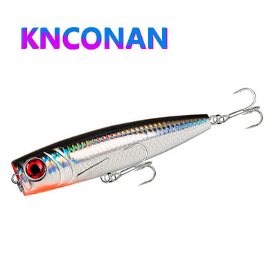 140mm 59g Topwater Popper Fishing Lures Επιφανειακά αλμυρά νερά Twitch Wobblers για Pike Swimbait Long Casting Artificial Hard Bait