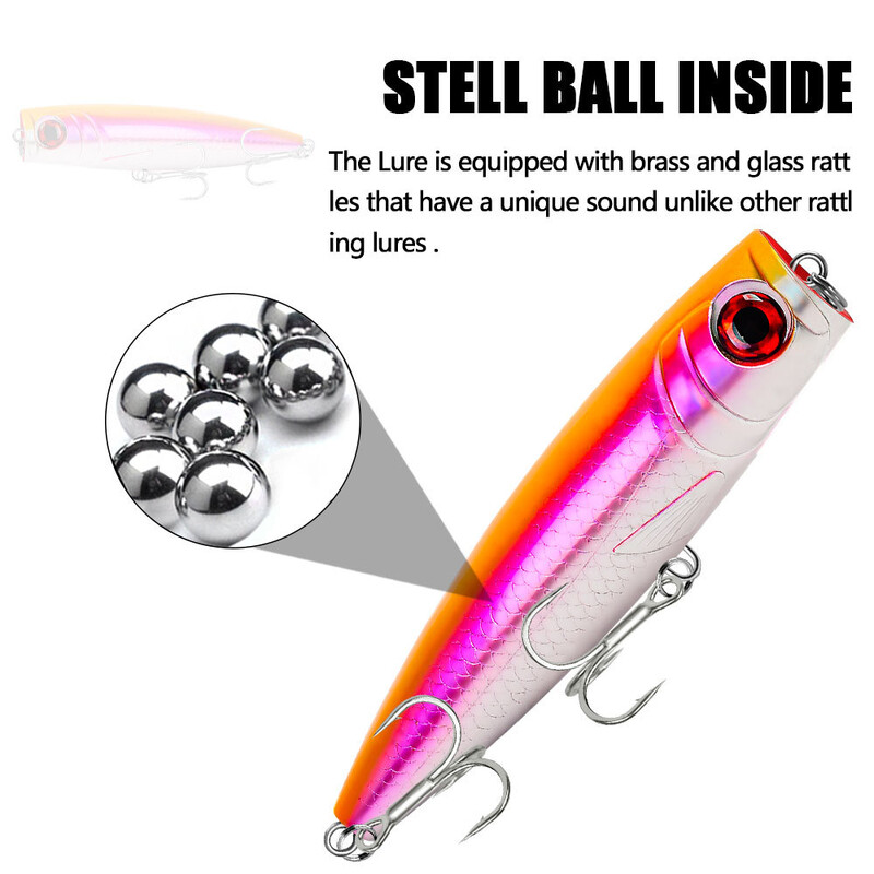 140 mm 59 g Topwater Popper žvejybos masalai paviršiniai sūraus vandens vobleriai, skirti lydekai Swimbait Long Casting dirbtinis kietas masalas