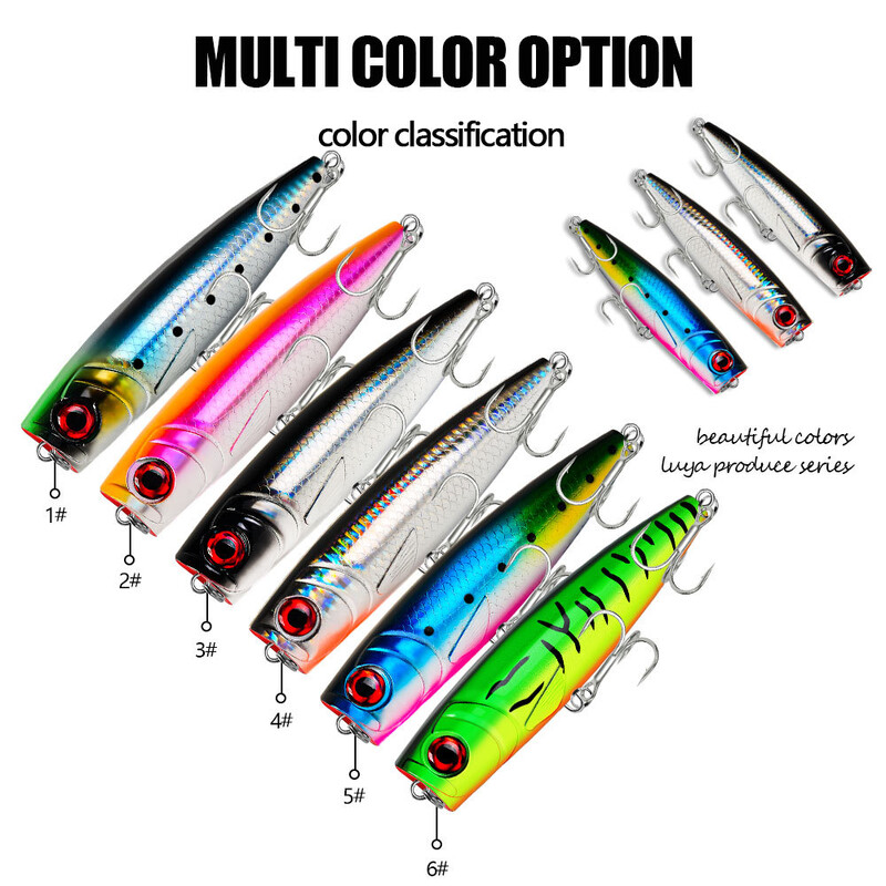 140 mm 59 g Topwater Popper žvejybos masalai paviršiniai sūraus vandens vobleriai, skirti lydekai Swimbait Long Casting dirbtinis kietas masalas