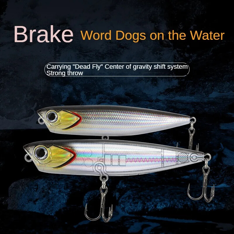 „Topwater“ plaukiojantys pieštukų vobleriai, 5 g, 10 g, 15 g, žūklės masalai „Bass Surface Stickbait“ dirbtiniai vaikščiojimo masalai „Trolling Pesca 50“