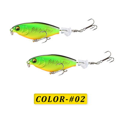 2 vnt Whopper Popper žvejybos masalas, skirtas basoms šamams lydekoms, plūduriuojantis pieštukas, besisukantis uodega, gėlo vandens sūraus vandens 75 mm/95 mm