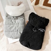 Šilti žieminiai drabužiai šuniui Sportinis stilius Šuo Striukė Paltas Raštas Siuvinėjimas Šuniuko liemenė Kailis Madingas Katės paltas Yorkie Pet Drabužiai