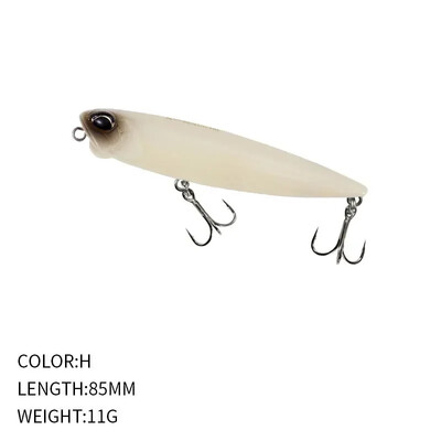 85 mm, 11 g peldošs zīmuļa makšķerēšanas māneklis Topwater Walking the Dogs Saldūdens peldēšanas vobleris līdakas basu mākslīgās cietās ēsmas