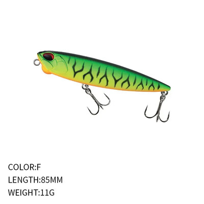 85 mm, 11 g peldošs zīmuļa makšķerēšanas māneklis Topwater Walking the Dogs Saldūdens peldēšanas vobleris līdakas basu mākslīgās cietās ēsmas