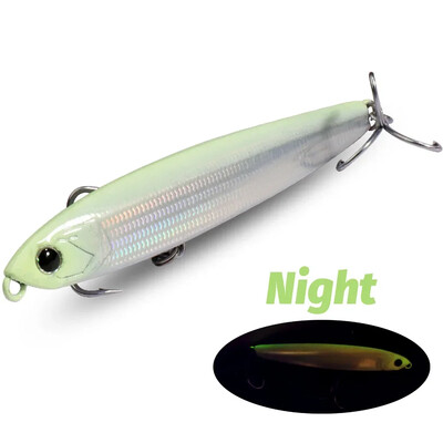 Skęstantis pieštuko masalas 10 g 14 g 18 g 24 g ilgas vobleris, karpių popperis, lydekos plaukimo treble kabliukas Pesca Tackle jūrinės žvejybos masalas