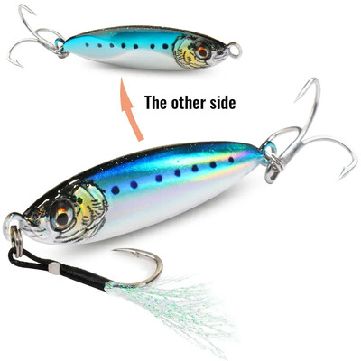 Metalni Jig mamac 20g 30g 40g Spinner 3D Eye Popper Tonuća olovka Spinning ribolovni pribor Udica Swimbait Pesca Spinnerbait mamac