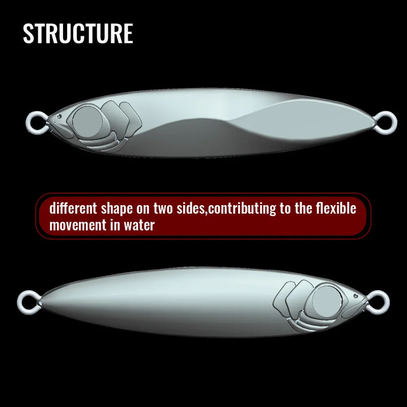 Metalni Jig mamac 20g 30g 40g Spinner 3D Eye Popper Tonuća olovka Spinning ribolovni pribor Udica Swimbait Pesca Spinnerbait mamac