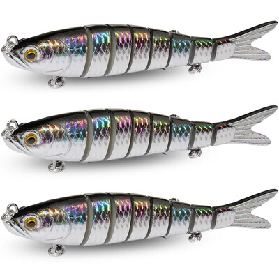 3PCS Swimbait 11g 16g 27g Multi Joint Lure Sinking Bionic Swimming Jerkbait Pesca Bass Treble Hook Pribor za ribolov šarana Tvrdi mamac