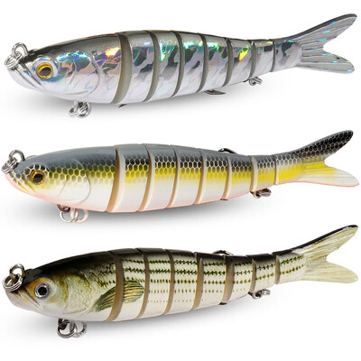 3PCS Swimbait 11g 16g 27g Multi Joint Lure Sinking Bionic Swimming Jerkbait Pesca Bass Treble Hook Pribor za ribolov šarana Tvrdi mamac