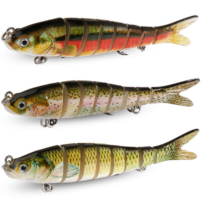 3 vnt. Swimbait 11g 16g 27g Multi Joint Lure Skęstantis Bionic Swimming Jerkbait Pesca Bass Treble Hook Karpių žvejybos reikmenys kietas masalas