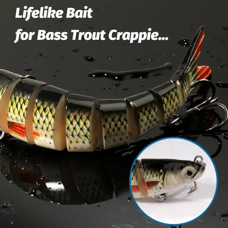 3 vnt. Swimbait 11g 16g 27g Multi Joint Lure Skęstantis Bionic Swimming Jerkbait Pesca Bass Treble Hook Karpių žvejybos reikmenys kietas masalas