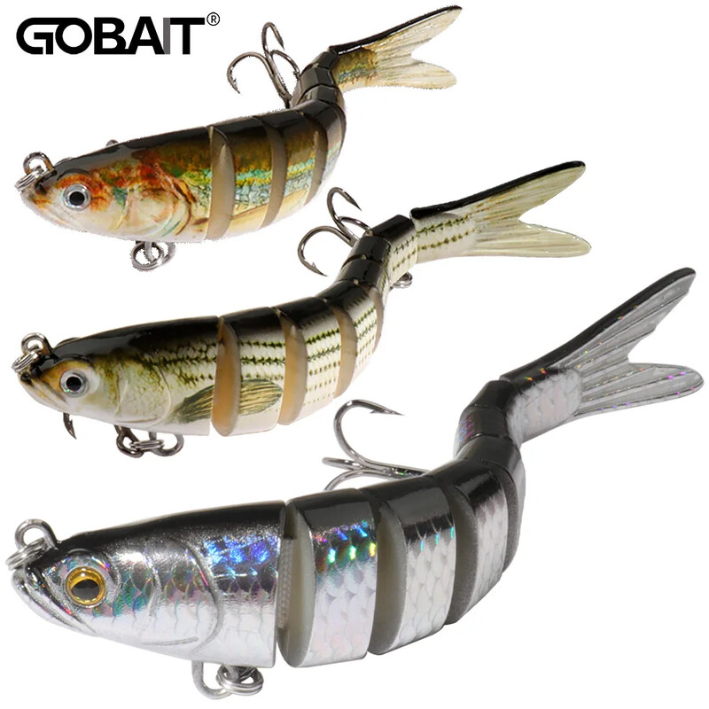 3 vnt. Swimbait 11g 16g 27g Multi Joint Lure Skęstantis Bionic Swimming Jerkbait Pesca Bass Treble Hook Karpių žvejybos reikmenys kietas masalas